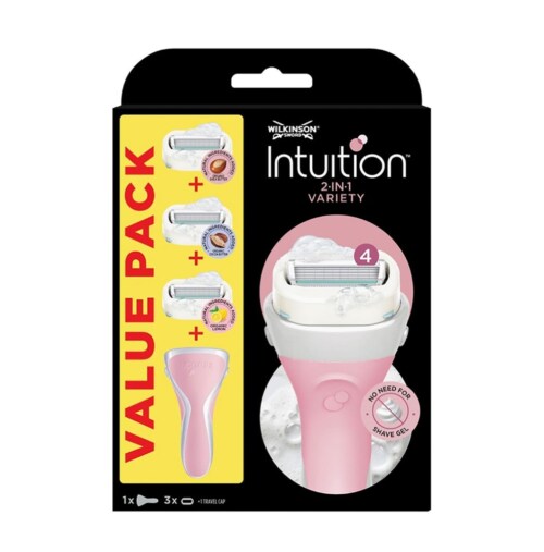 wilkinson-sword-intuition-vrariety-damen-rasierer-mit-3-ersatzklingen