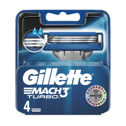 Gillette Mach3 Turbo Razor Blades 4 CT